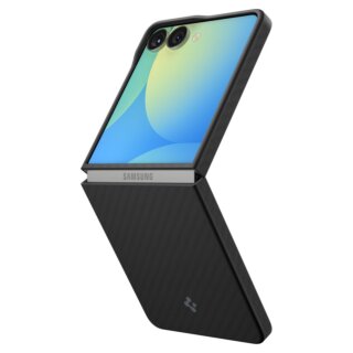 Spigen Airskin Aramid Samsung Galaxy Z Flip 7 karbon hátlap tok - fekete