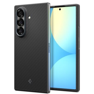 Spigen Airskin Aramid Samsung Galaxy Z Fold 7 karbon hátlap tok - fekete