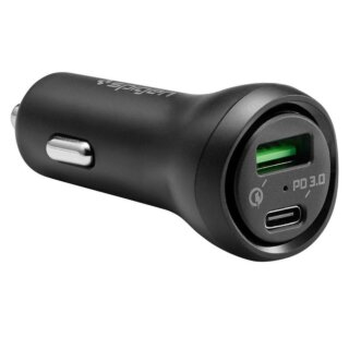 Spigen F31QC autós szivargyújtós töltő (USB-C, USB-A) PD45W 3.0 QC - fekete
