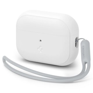 Spigen Silicone Fit Apple AirPods Pro 2 kemény tok + csuklópánt - fehér
