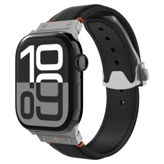 Spigen Classic Fit Apple Watch 46mm / 45mm / 44mm / Ultra 49mm bőr szíj - fekete