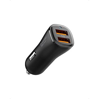 Spigen Essential EV302 autós szivargyújtós töltő (2x USB-A) 30W - fekete