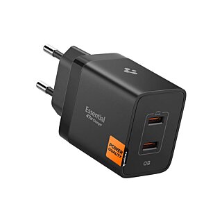 Spigen Essential EE472EU hálózati töltő adapter (2x USB-A) 47W - fekete