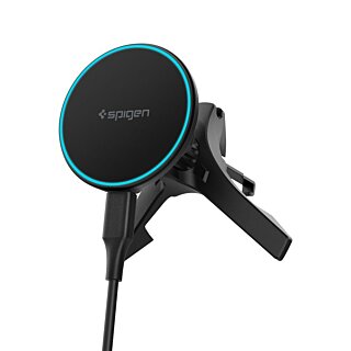 Spigen EV15MAQ Essential MagSafe okostelefon autós tartó és töltő 15W - szellőzőrácsra - fekete