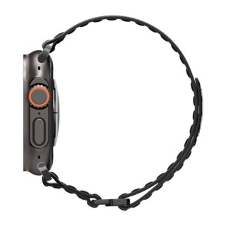Spigen Fabric Apple Watch 46mm / 45mm / 44mm / Ultra 49mm textil szíj - fekete