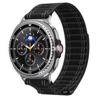 Spigen Fabric Samsung Galaxy Watch 8 / Classic 46mm / 44mm / 40mm textil szíj - fekete