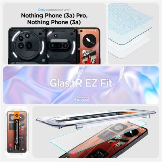 Spigen Glass tR EZ Fit HD Nothing Phone 3A / 3A Pro kijelzővédő üvegfólia felhelyező applikátorral
