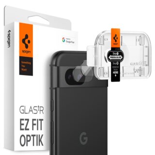 Spigen Glass tR EZ Fit Optik Google Pixel 8a kamerasziget lencsevédő üvegfólia felhelyező applikátorral - 2db