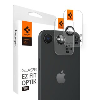 Spigen Glas.tR EZ Fit Optik Pro iPhone 16e kamera lencsevédő üvegfólia - 2db - fekete