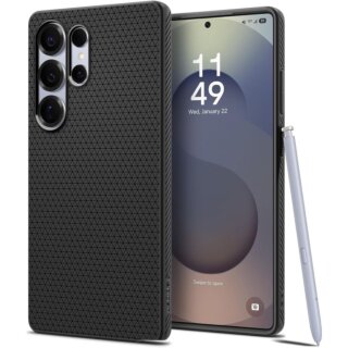 Spigen Liquid Air Samsung Galaxy S25 Ultra szilikon hátlap tok - matt fekete