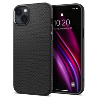 Spigen Liquid Air iPhone 14 Plus szilikon hátlap tok - fekete