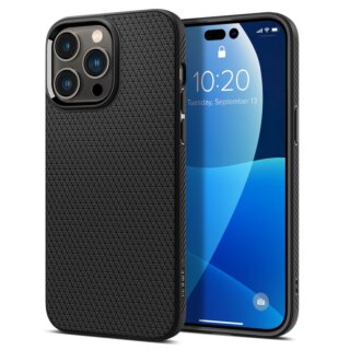 Spigen Liquid Air iPhone 14 Pro Max szilikon hátlap tok - fekete