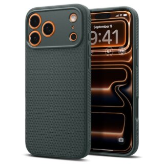 Spigen Liquid Air iPhone 17 Pro Max szilikon hátlap tok - zöld