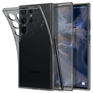 Spigen Liquid Crystal Samsung Galaxy S23 Ultra szilikon hátlap tok - szürke átlátszó