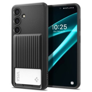 Spigen Liquid Slot Samsung Galaxy S24+ Plus szilikon hátlap tok kártyatartóval - fekete