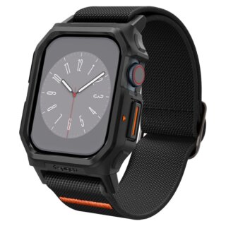 Spigen Lite Fit Pro Apple Watch 42mm szilikon tok + textil szíj - matt fekete