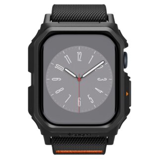 Spigen Lite Fit Pro Apple Watch 42mm szilikon tok + textil szíj - matt fekete