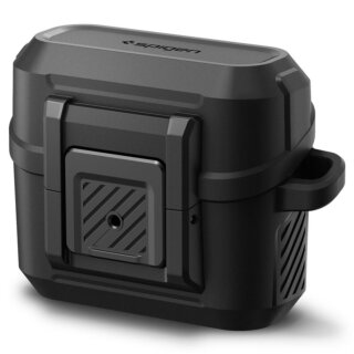 Spigen Lock Fit Samsung Galaxy Buds 3 Pro / 3 kemény tok + karabíner - fekete