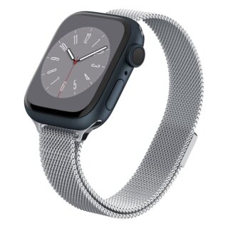 Spigen Metal Fit Apple Watch 42mm / 41mm / 40mm milánói fém szíj - ezüst