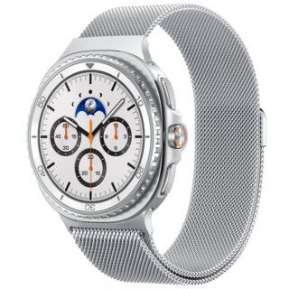 Spigen Metal Fit Samsung Galaxy Watch 8 / Classic 46mm / 44mm / 40mm acél szíj - ezüst