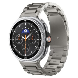 Spigen Modern Fit Titanium Samsung Galaxy Watch 8 / Classic 46mm / 44mm / 40mm titán szíj - ezüst