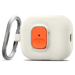 Spigen Nano Pop Apple Airpods Pro 3 kemény tok + karabíner - narancssárga/bézs