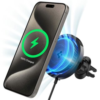 Spigen OneTap Pro 3 Cryomax MagSafe okostelefon autós tartó és töltő - szellőzőrácsra - fekete