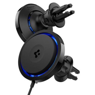 Spigen OneTap Pro 3 Cryomax MagSafe okostelefon autós tartó és töltő - szellőzőrácsra - fekete