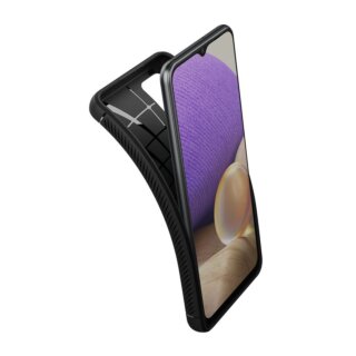 Spigen Rugged Armor Samsung Galaxy A32 5G szilikon hátlap tok - fekete