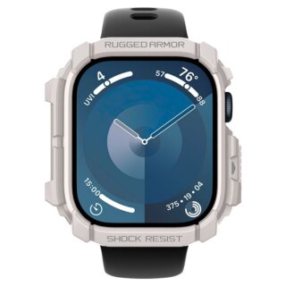Spigen Rugged Armor Apple Watch 46mm szilikon tok - bézs