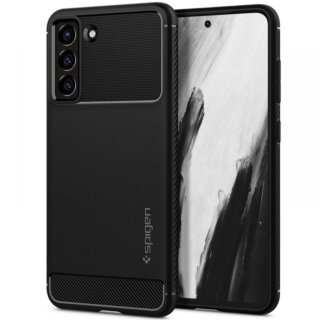 Spigen Rugged Armor Samsung Galaxy S21 FE ütésálló hátlap tok - fekete