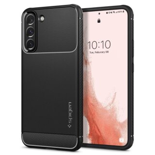Spigen Rugged Armor Samsung Galaxy S22 ütésálló hátlap tok - fekete