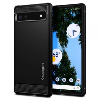 Spigen Rugged Armor Google Pixel 6A szilikon hátlap tok - fekete
