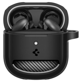Spigen Rugged Armor Google Pixel Buds 2a szilikon tok + karabíner - matt fekete
