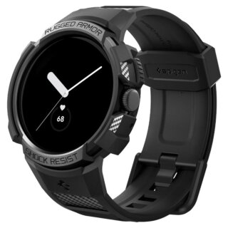 Spigen Rugged Armor Pro Google Pixel Watch 1 / 2 szilikon tok és szíj - fekete