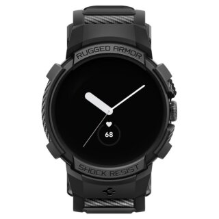 Spigen Rugged Armor Pro Google Pixel Watch 1 / 2 szilikon tok és szíj - fekete