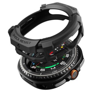 Spigen Rugged Armor Samsung Galaxy Watch 8 Classic 46mm ütésálló szilikon tok - matt fekete