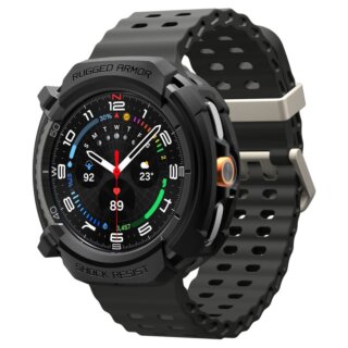 Spigen Rugged Armor Samsung Galaxy Watch 8 Classic 46mm ütésálló szilikon tok - matt fekete