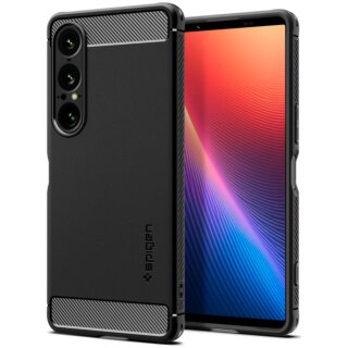 Spigen Rugged Armor Sony Xperia 1 VII szilikon hátlap tok - matt fekete