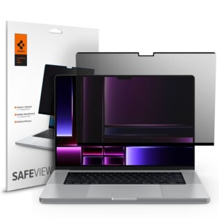 Spigen SafeView MacBook Pro 16” (2024/2023/2021) betekintésgátló kijelzővédő üvegfólia