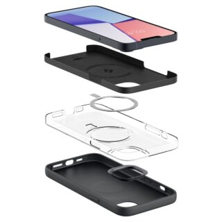 Spigen Silicone Fit MagSafe iPhone 14 Plus szilikon hátlap tok - fekete