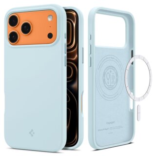 Spigen Silicone Fit MagSafe iPhone 17 Pro Max szilikon hátlap tok - kék