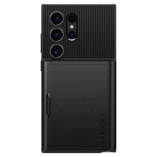 Spigen Slim Armor CS Samsung Galaxy S24 Ultra kemény hátlap tok kártyatartóval - fekete
