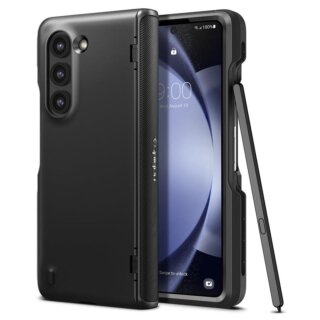 Spigen Slim Armor Pro Pen Edition Samsung Galaxy Z Fold 5 kemény hátlap tok ceruzatartóval - fekete