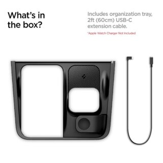 Spigen 3in1 Tesla Model 3 (2017-2023) / Model Y (2020-2024) vezeték nélküli töltő állomás + rendszerező - fekete