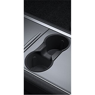 Spigen Tesla Model 3 (2021-2023) / Model Y (2020-2024) csúszásgátló pohártartó betét 9cm-ig - fekete karbon