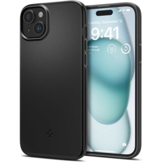 Spigen Thin Fit iPhone 15 kemény hátlap tok - fekete