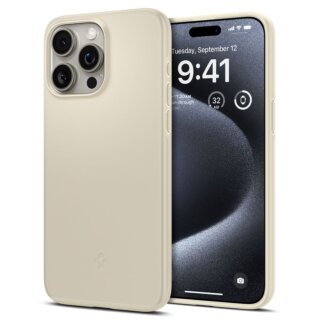 Spigen Thin Fit iPhone 15 Pro kemény hátlap tok - bézs