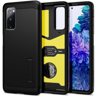 Spigen Tough Armor Samsung Galaxy S20 FE / S20 FE 5G ütésálló kemény hátlap tok - fekete