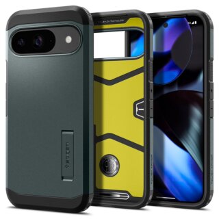 Spigen Tough Armor Google Pixel 9 / 9 Pro ütésálló kemény hátlap tok - zöld